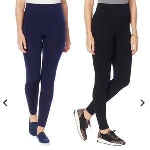 Nina Leonard EZ 2-pack Leggings (Black & Navy)